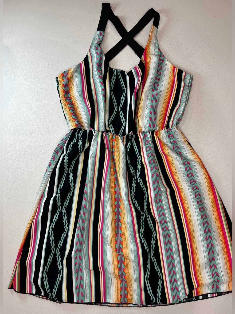 Women's‎ Daytrip Multicolor Striped Mini Dress - size 4/6